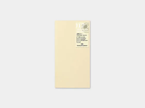 017. Free Diary Monthly Refill TRAVELER'S notebook
