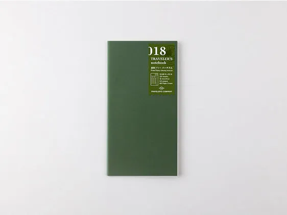 018. Free Diary Weekly Vertical Refill TRAVELER'S notebook