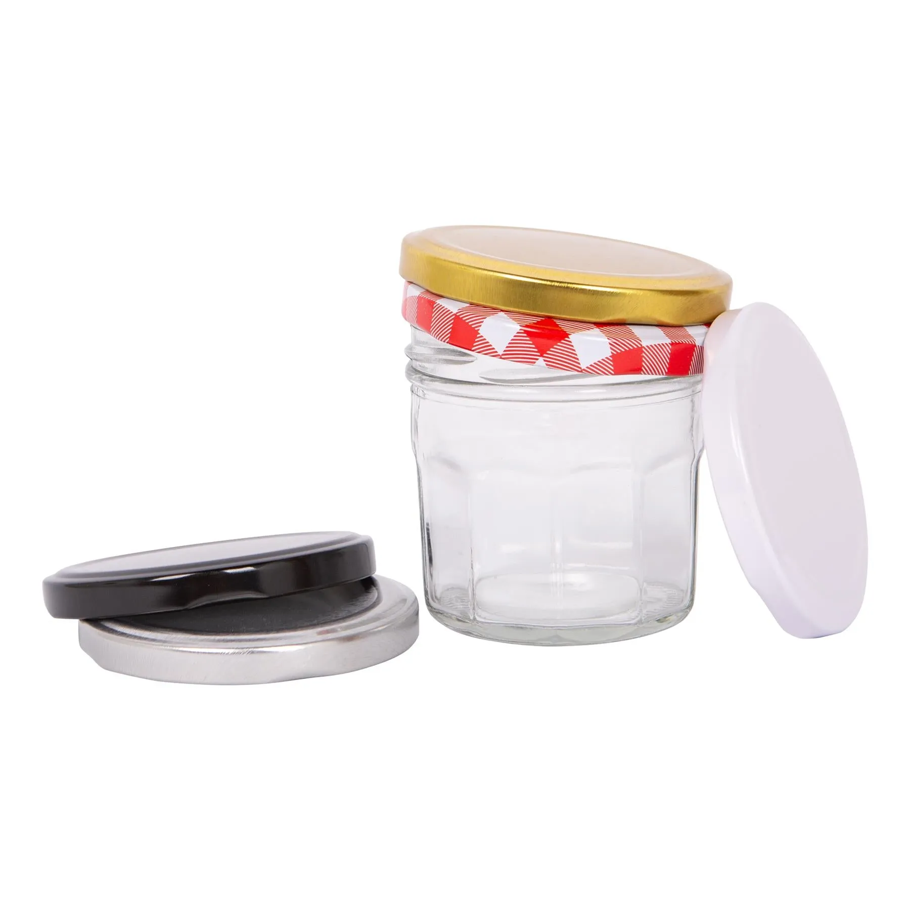130ml Glass Jam Jars - Pack of 6 - By Argon Tableware