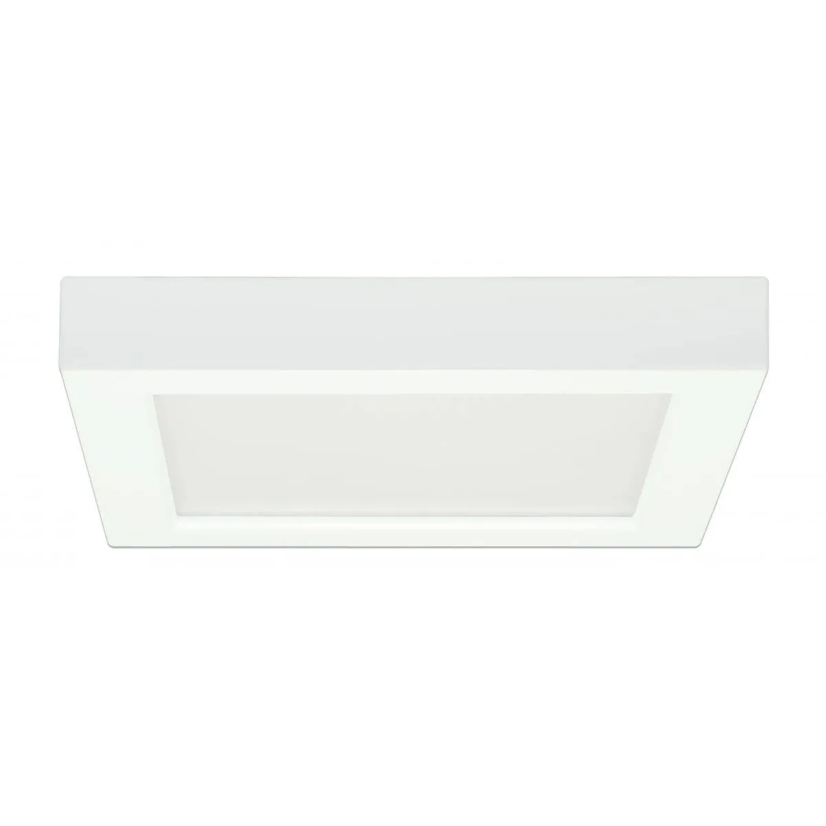 13.5 watt; 7" Flush Mount LED Fixture; 3000K; Square Shape; White Finish; 120 volts