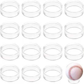 15Pcs Baseball Holder, Ball Stand Baseball Stand Sphere Holders for Display Clear Ring Acrylic Display Holders for Easter Eggs Golf Softball Tennis Ball Spheres Marbles Collections