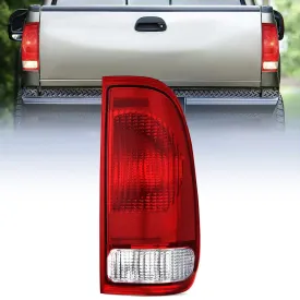 1997-2003 Ford F150 1997-1999 Light Duty 1999-2007 Ford Super Duty Tail light Assembly Red Housing Rear Lamp Replacement OE Style Passenger Side