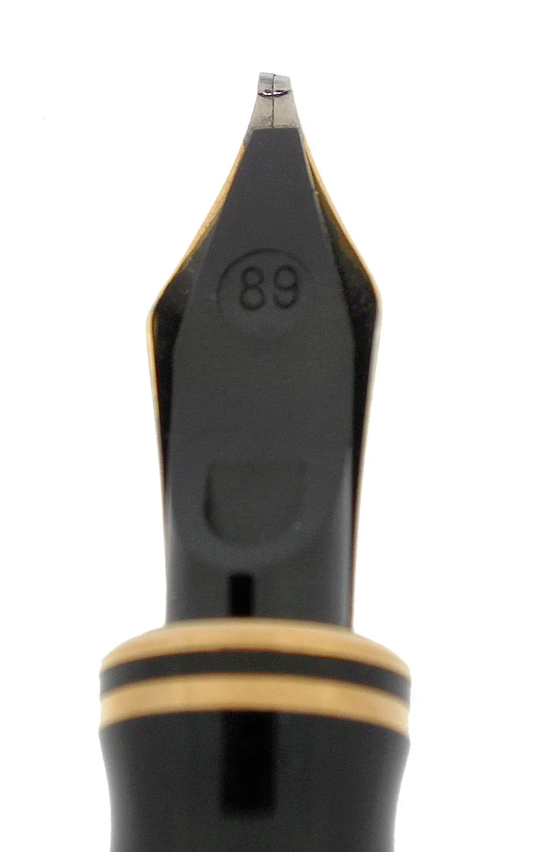 1998 PARKER DUOFOLD CENTENNIAL RED MARBLED 18K BROAD OBLIQUE NIB FOUNTAIN PEN