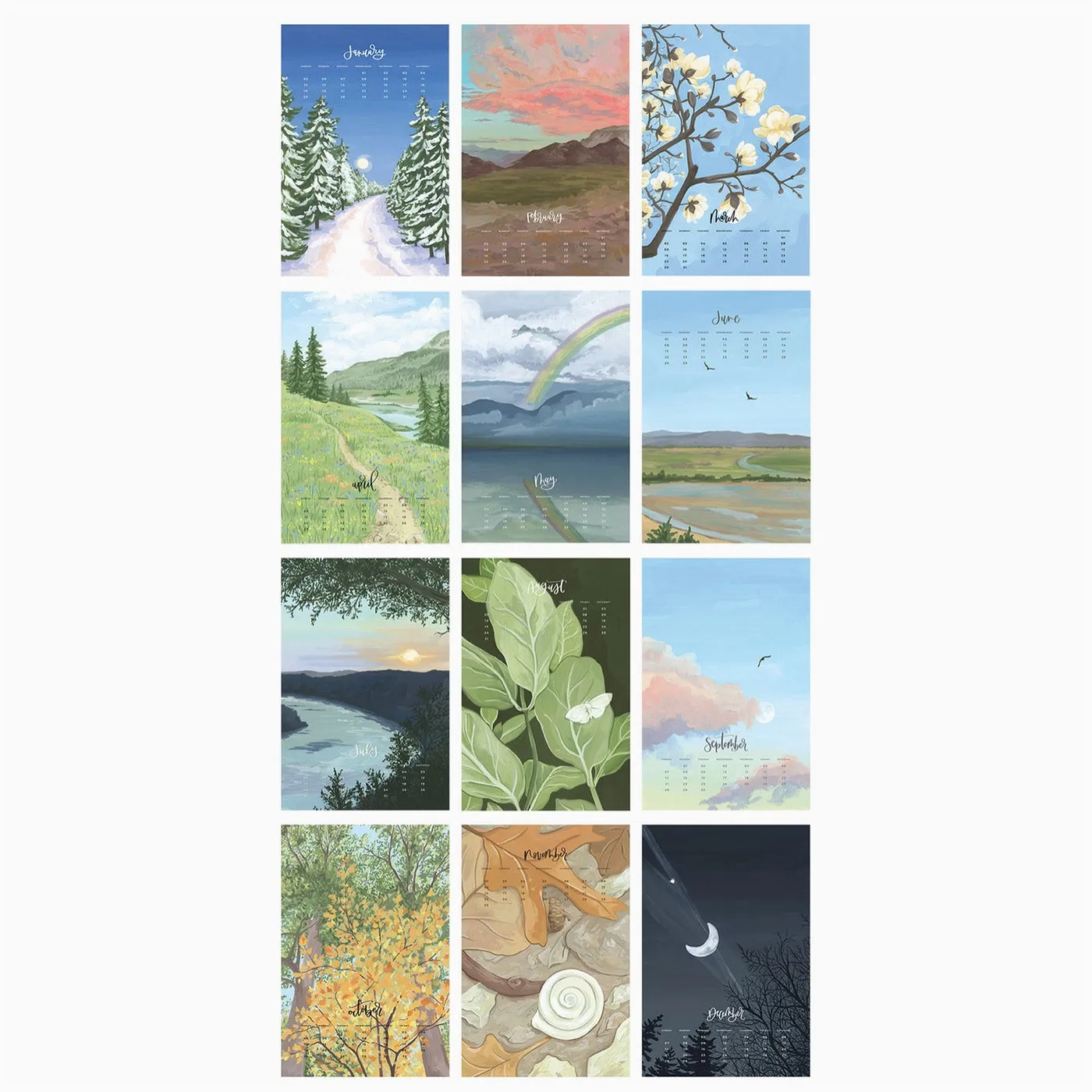 1canoe2 2025 XL Wall Calendar / Natural World