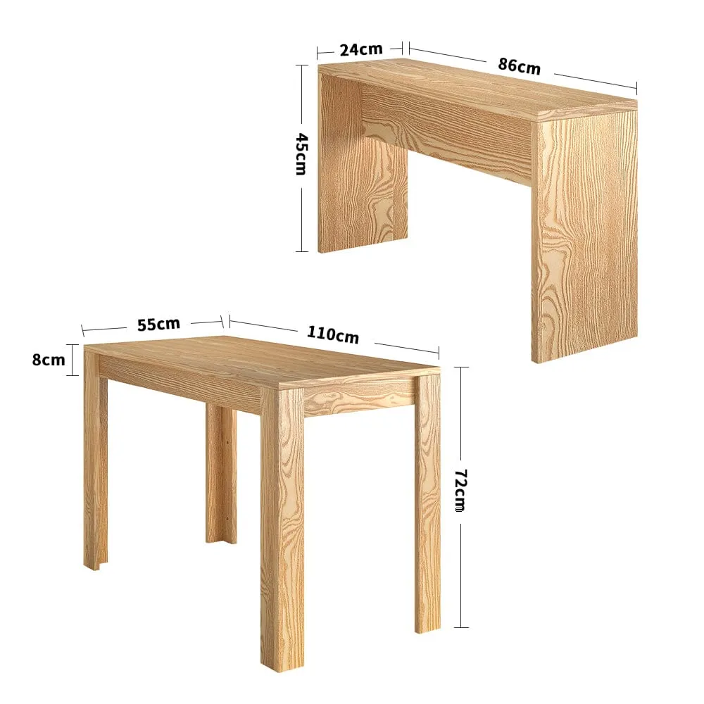 2 Benches Nesting Style Kitchen Coffee Set Space Saving