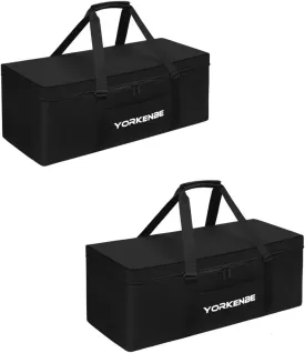 2 Packs Camping Tent Bag, 28x11 Inch Tent Storage Replacement, 1680D Heavy Duty Waterproof Zipper Travel Duffel Sports Equipment Bag, with Large Mouth and Padded Handles (2)
