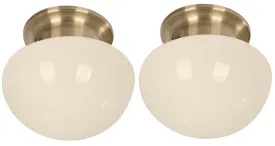 224 Twin Pack Flush Mount  Light in Antique Brass