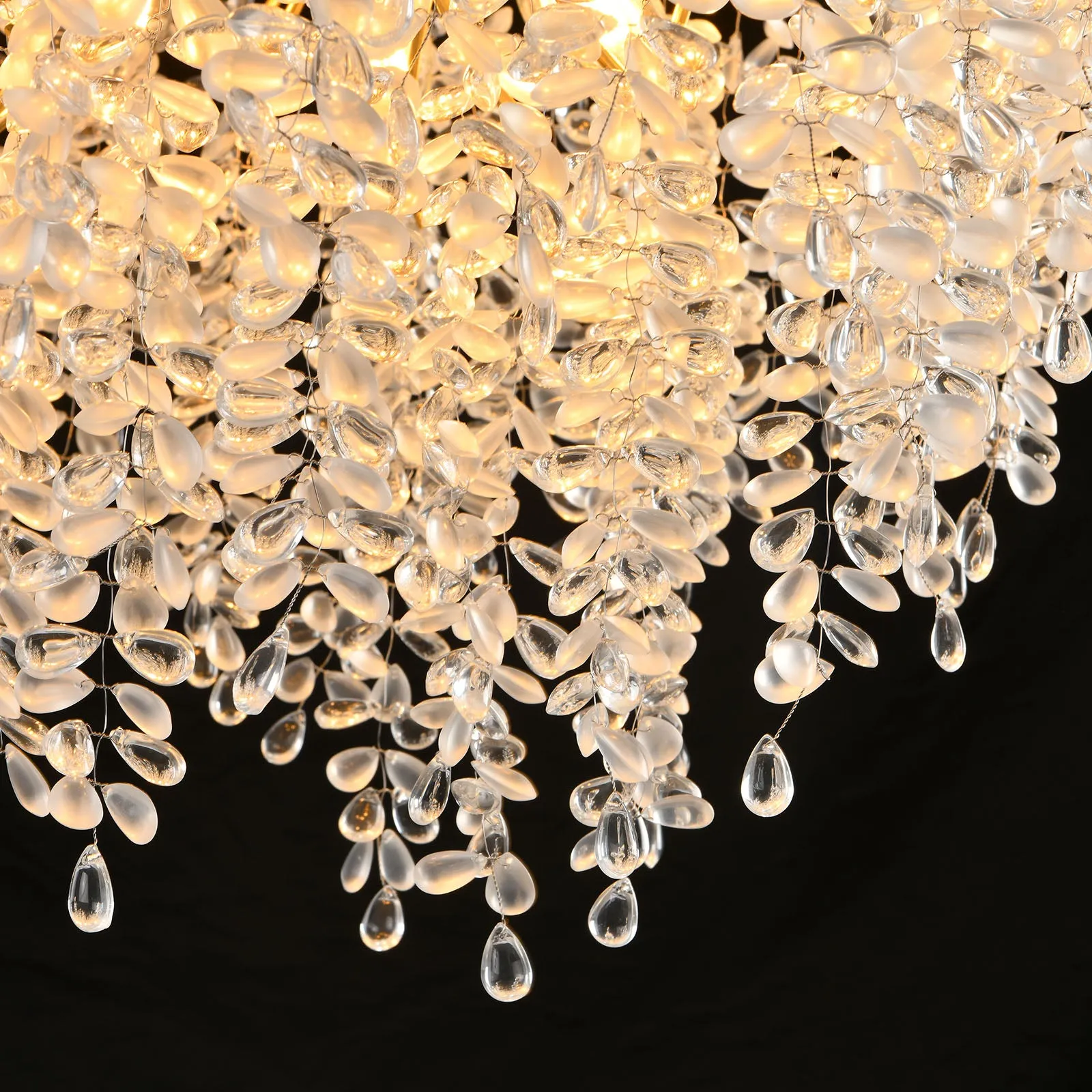 23.6" Orison Ceiling Hanging Crystal Chandelier Lighting, Luxury Round Pendant Light Fixture(Bulbs not included)