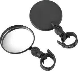 2Pcs Adjustable Rear View Mirror for Bikes, Universal Rearview Mirror for Handlebars, Wide Angle Acrylic Convex Safety Mirrors for Bikes Road Mountain Bike