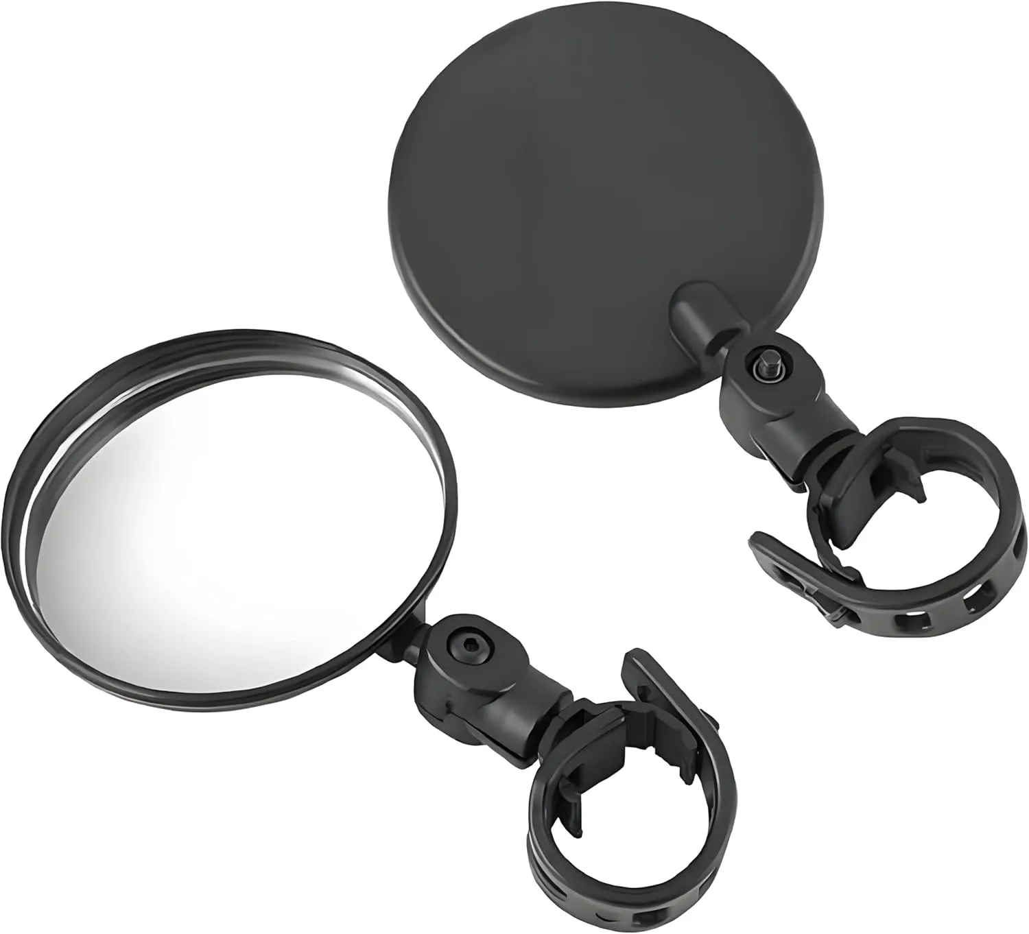 2Pcs Adjustable Rear View Mirror for Bikes, Universal Rearview Mirror for Handlebars, Wide Angle Acrylic Convex Safety Mirrors for Bikes Road Mountain Bike