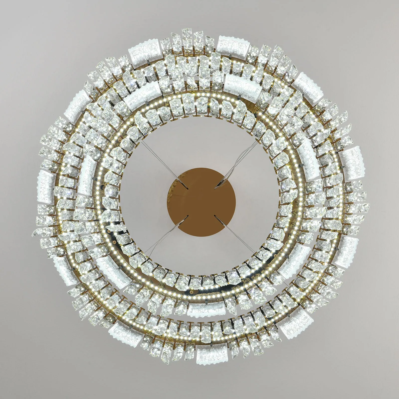 30.3" Orison Modern Crystal Chandelier Light Fixture - Elegant Ceiling Pendant Lighting with Sparkling Crystals