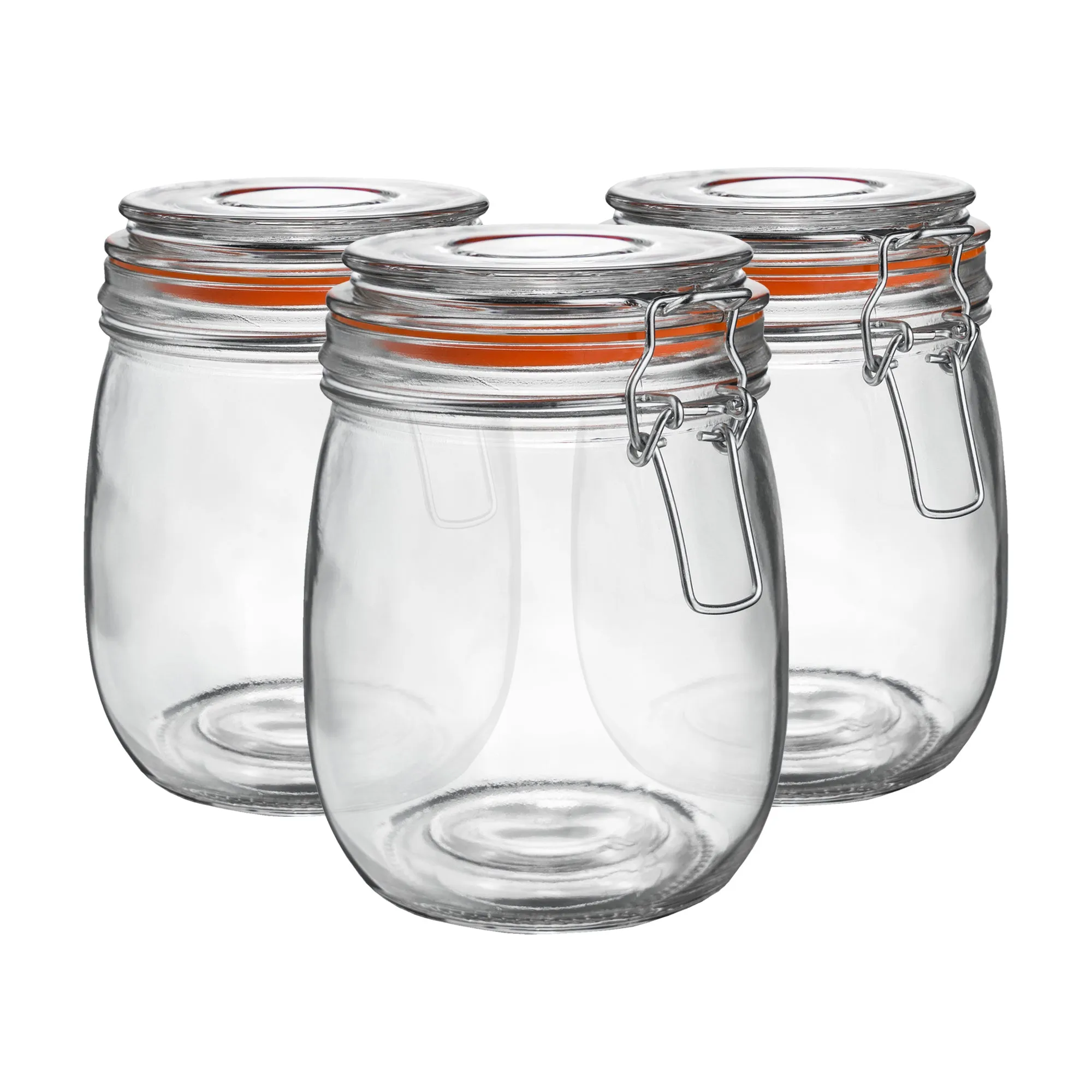750ml Classic Glass Storage Jars - Pack of 3 - By Argon Tableware