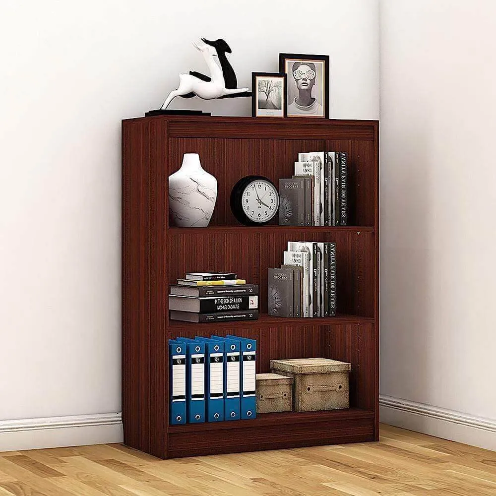 Alpha Bookshelf and Storage Cabinet, 4 shelves, 42" high, Mahogany