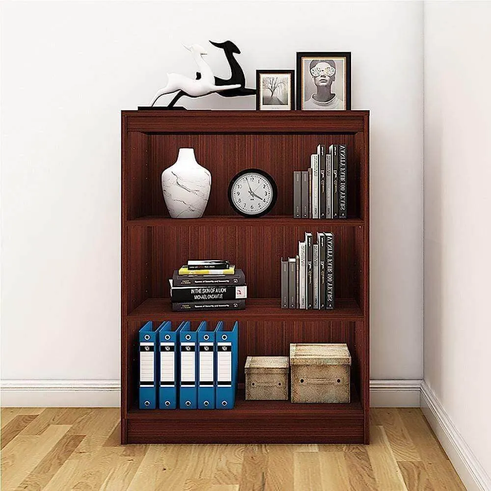 Alpha Bookshelf and Storage Cabinet, 4 shelves, 42" high, Mahogany