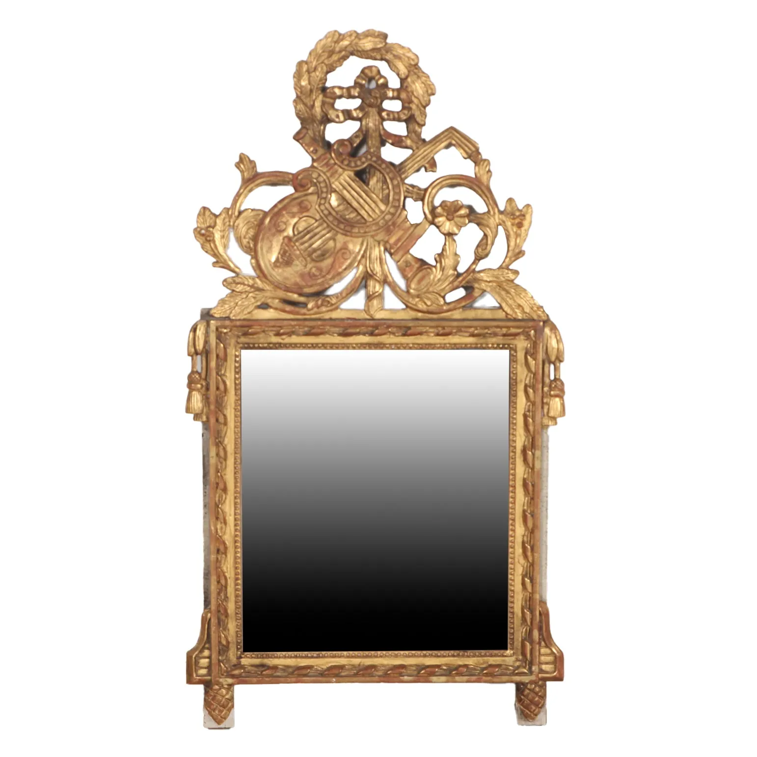 Antique French Carved and Giltwood Mirror circa 1820