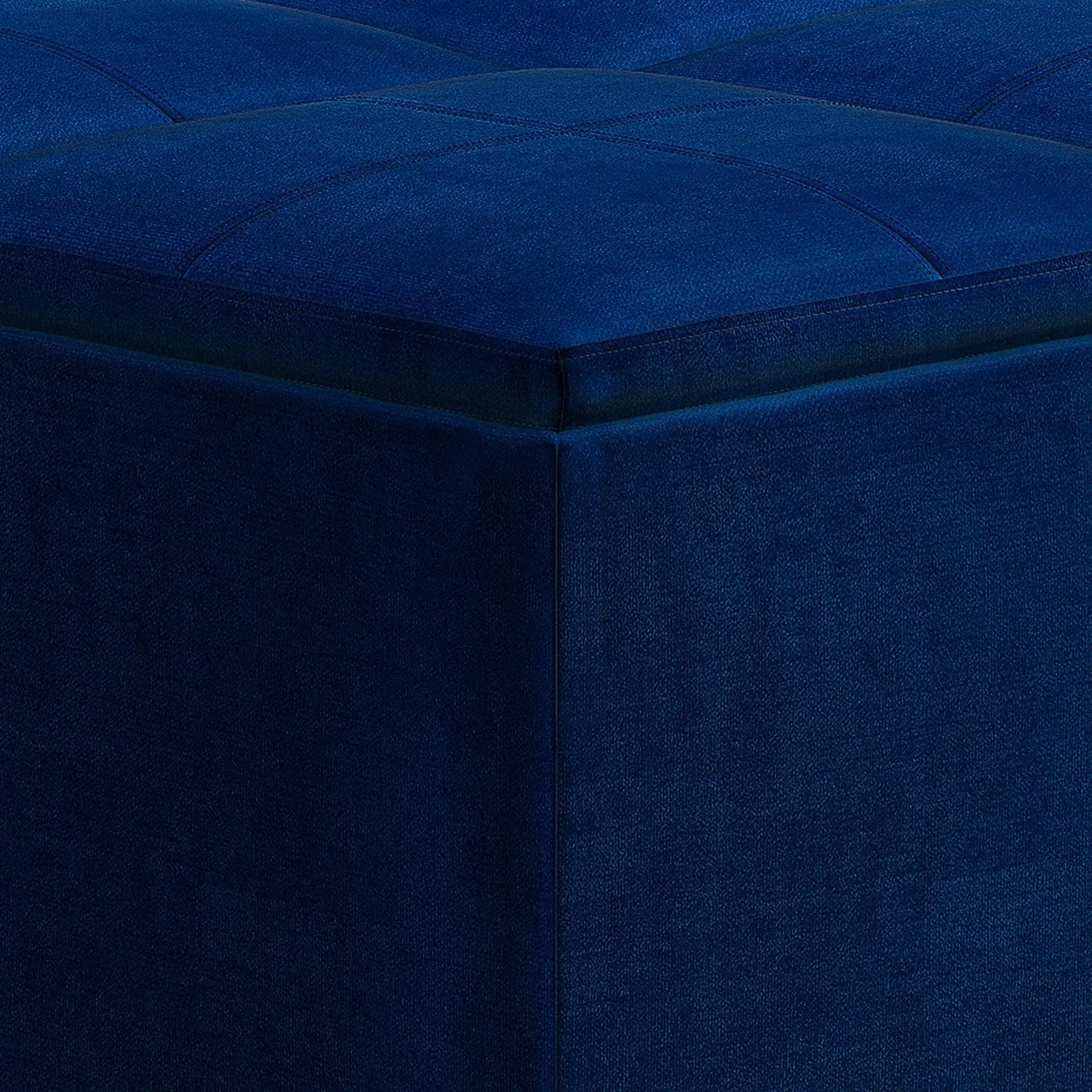 Avalon Table Ottoman in Velvet Fabric