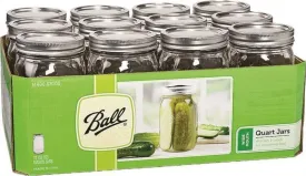 BALL MASON CANNING JAR 1 QT. WIDE MOUTH