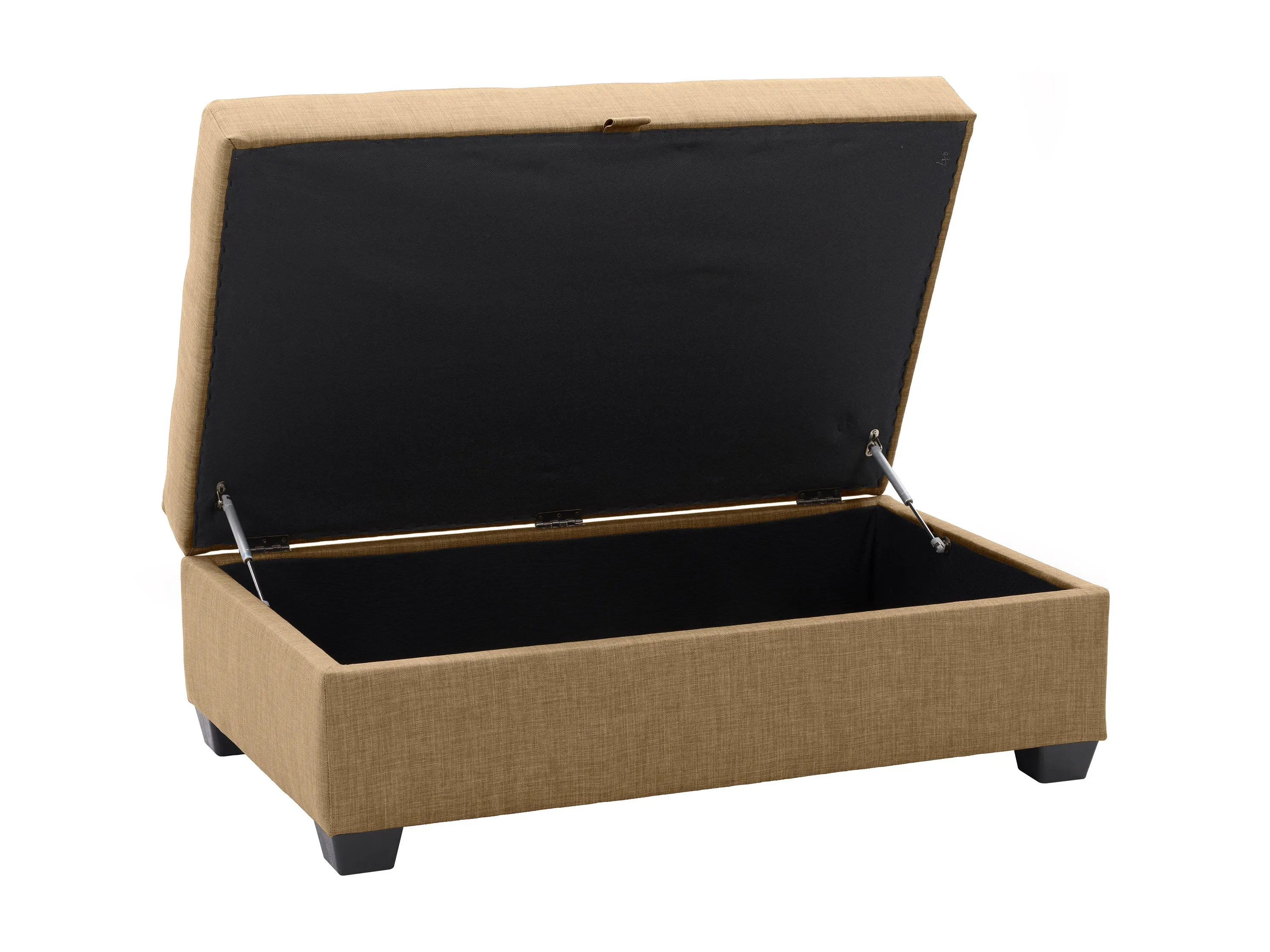 Beige Tufted Storage Bench