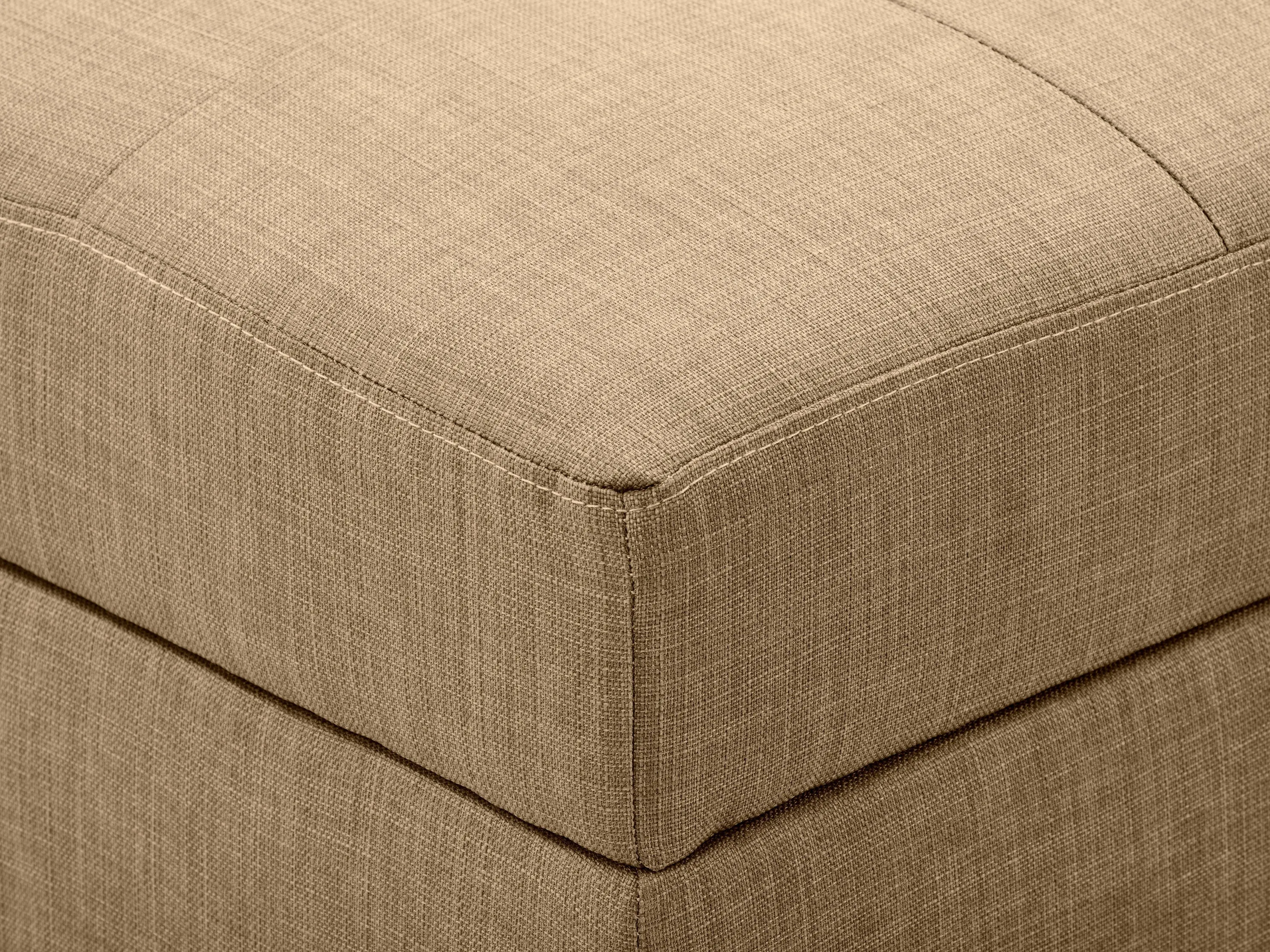 Beige Tufted Storage Bench