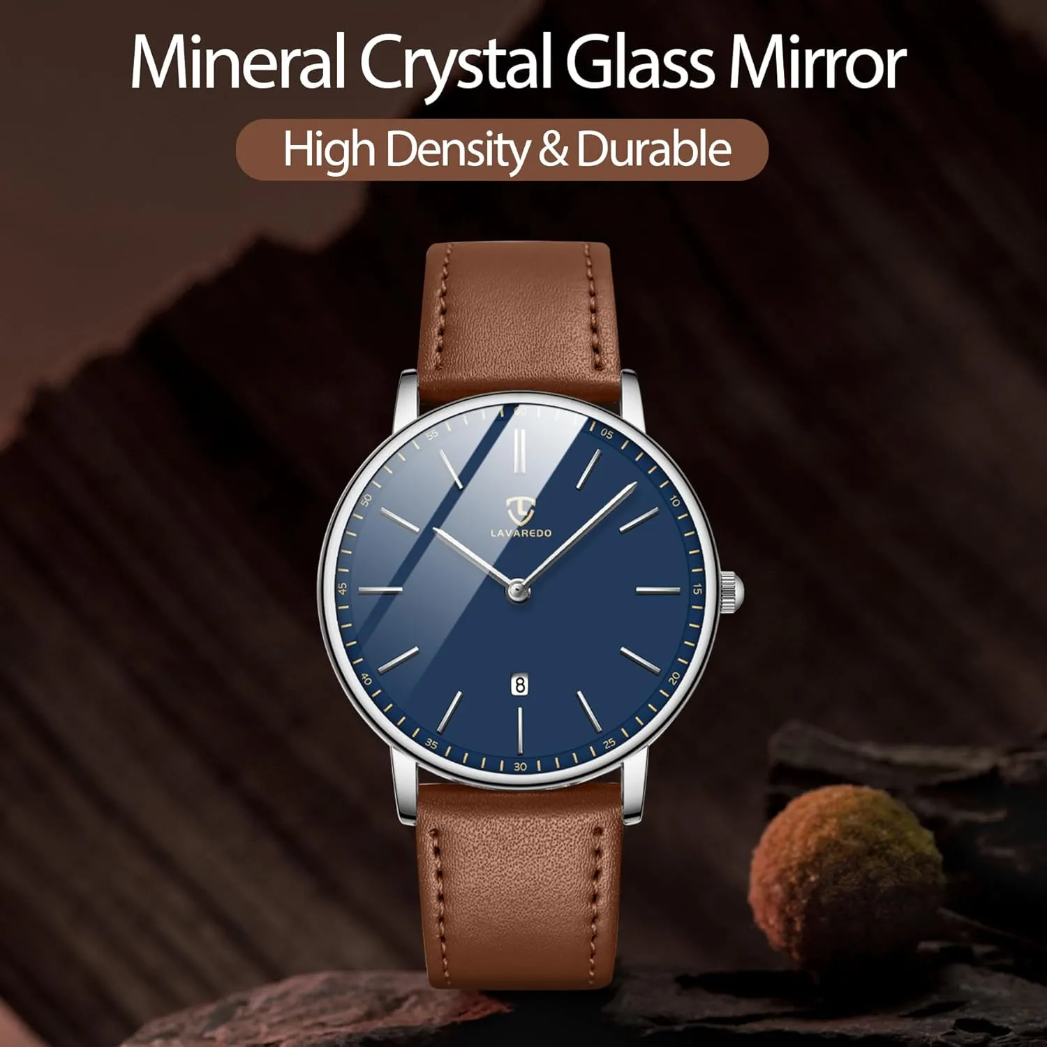 BEN NEVIS Watch, Mens Watch, Minimalist Fashion Simple Wrist Watch Analog Date with Leather Strap
