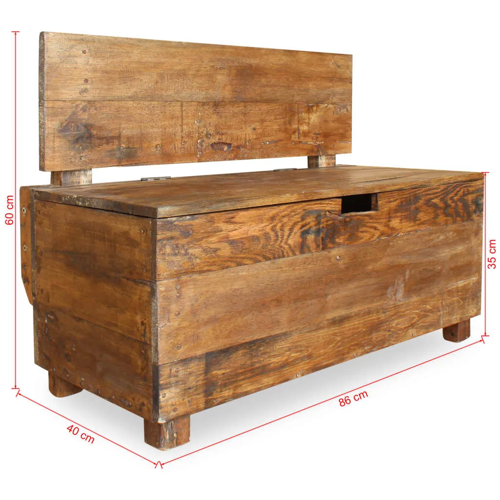 Bench Solid Reclaimed Wood 86x40x60 cm