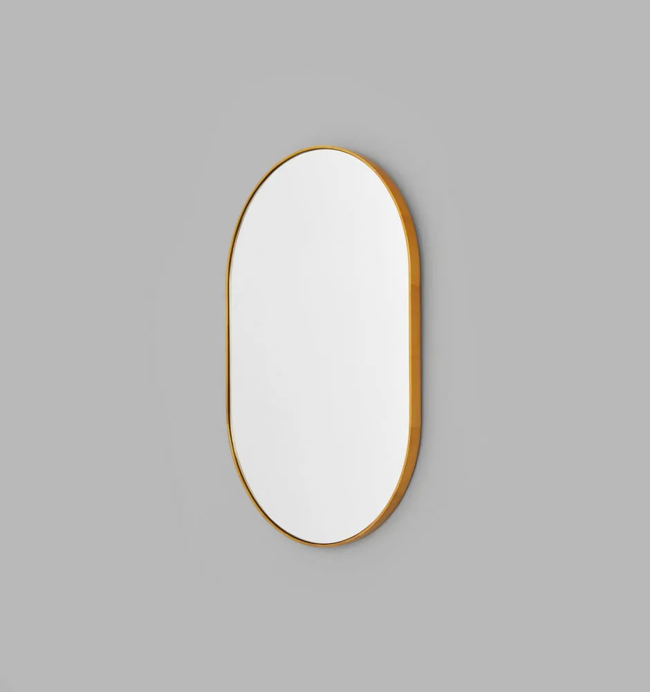 BJORN OVAL MIRROR BRASS