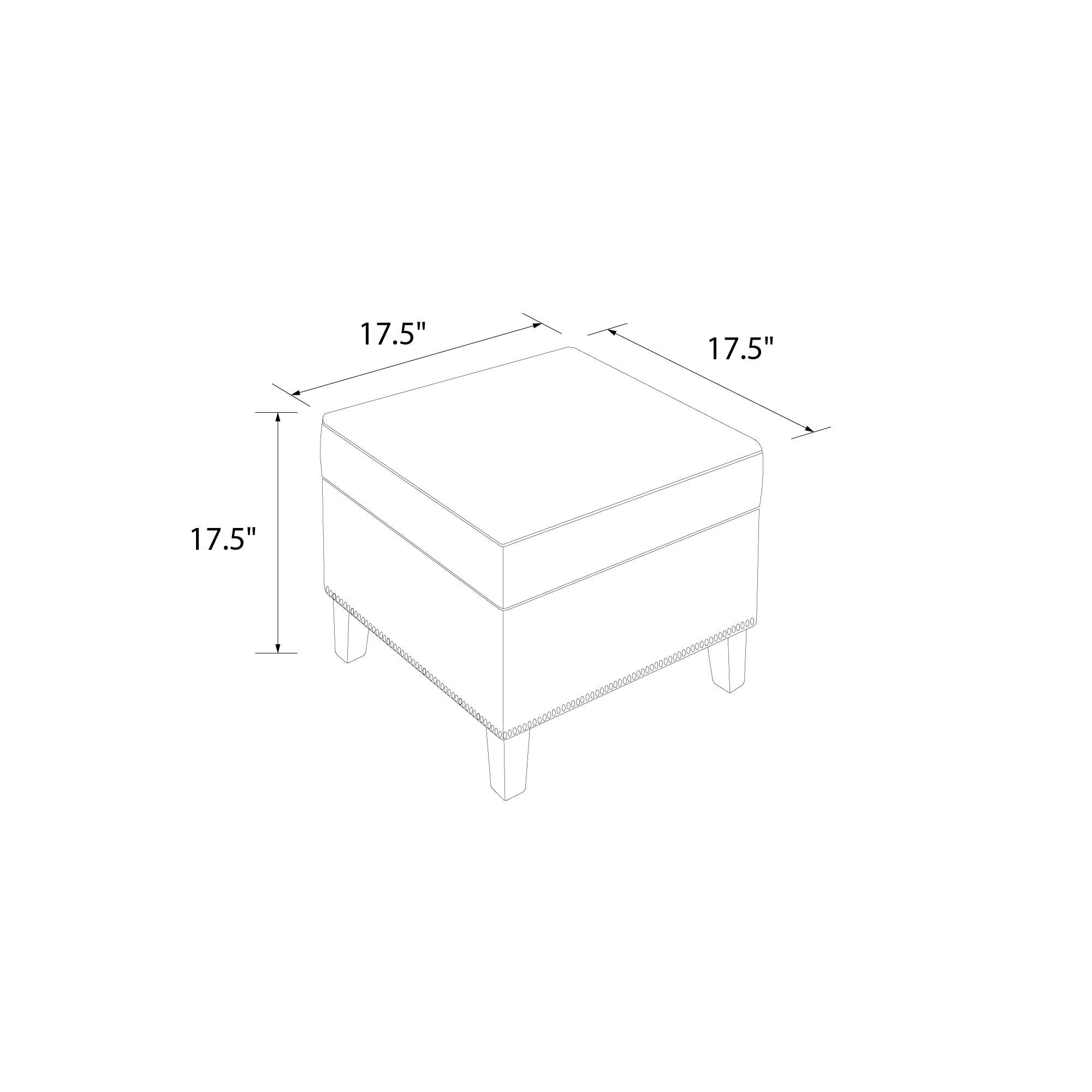 Blake Cube Ottoman with Storage