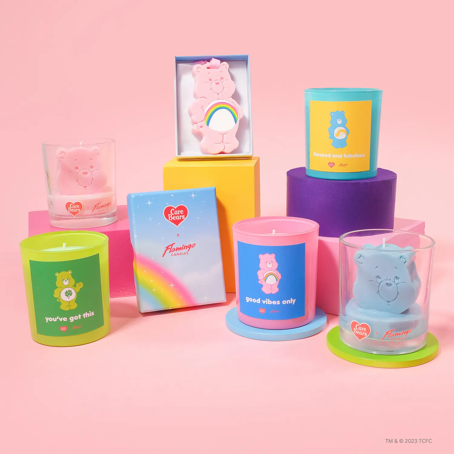 Care Bears x Flamingo Candles Fuzzy Wuzzy Cheer Bear Jar Candle