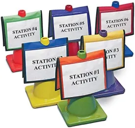 Cone Folders - Set of 6 Sign Holders - Dry Erase Board Sleeve