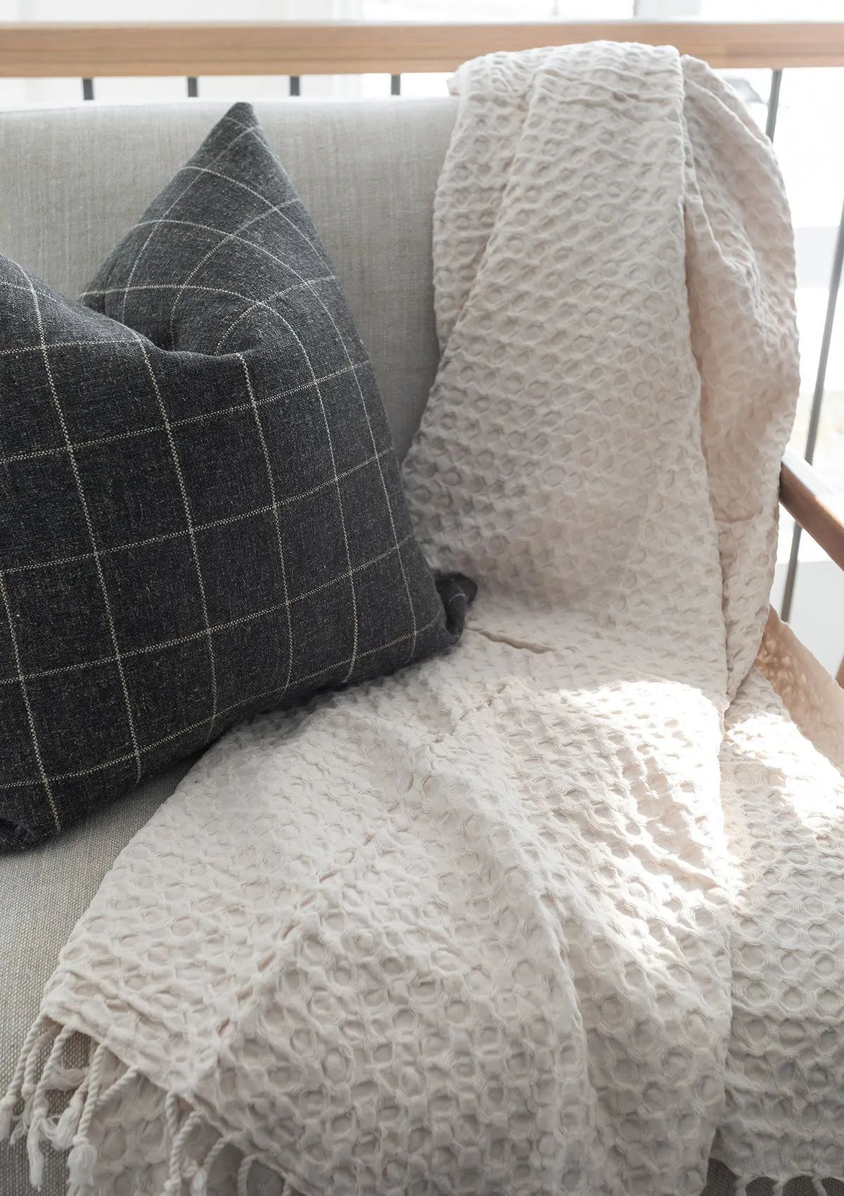 Corfu Honeycomb Throw - Clay