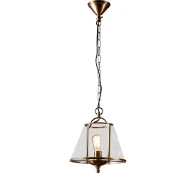 Cotton Tree hanging lamp in ant brass