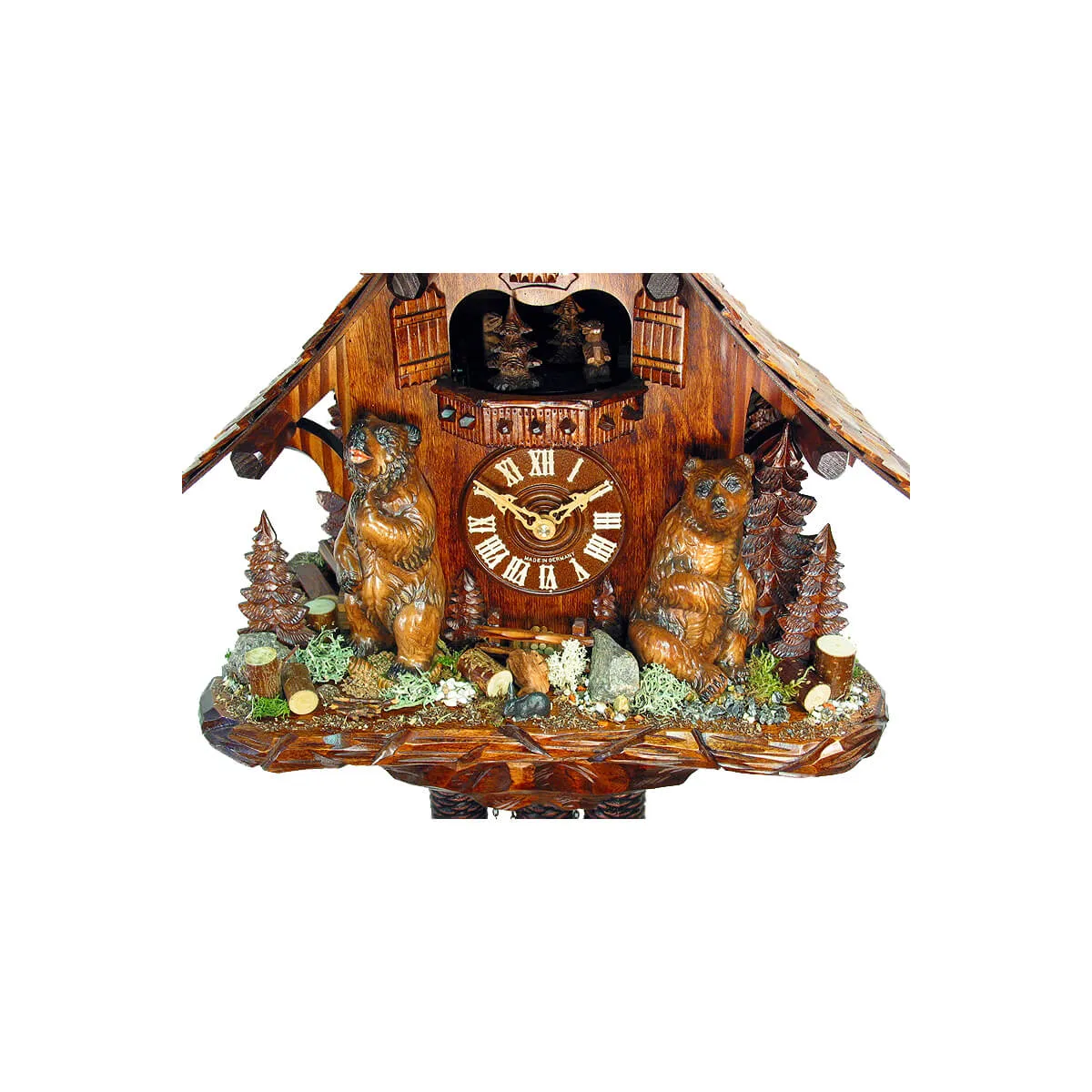 Cuckoo Clock - 8-Day Chalet Style with Bears - August Schwer