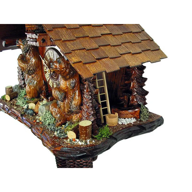 Cuckoo Clock - 8-Day Chalet Style with Bears - August Schwer