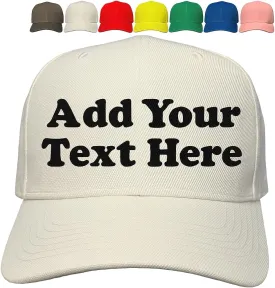 Custom Hats, Custom Caps, Embroidery Hats with Your Text Here, Personalized Baseball Cap with Your Text