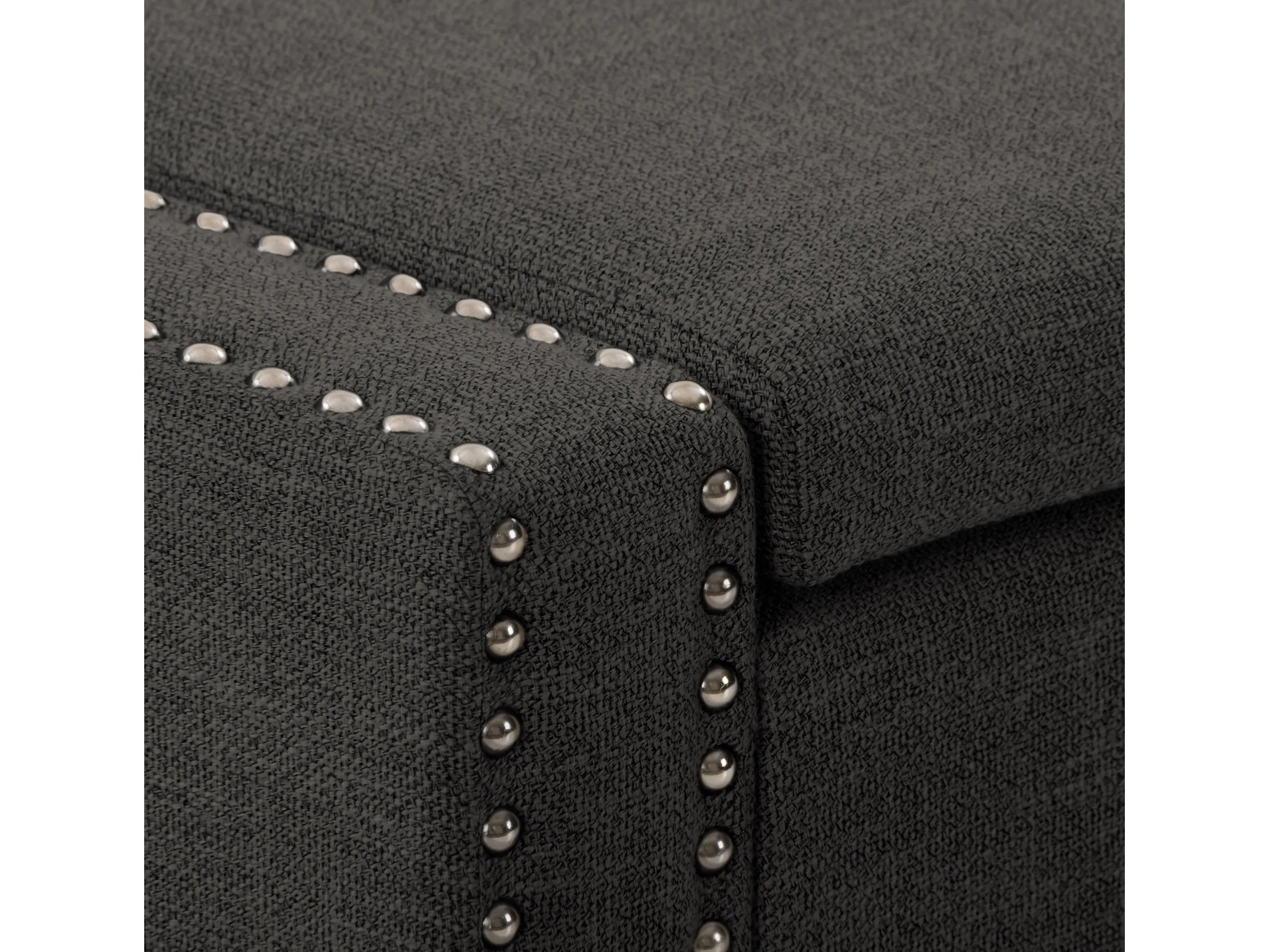 Dark Grey Storage Ottoman