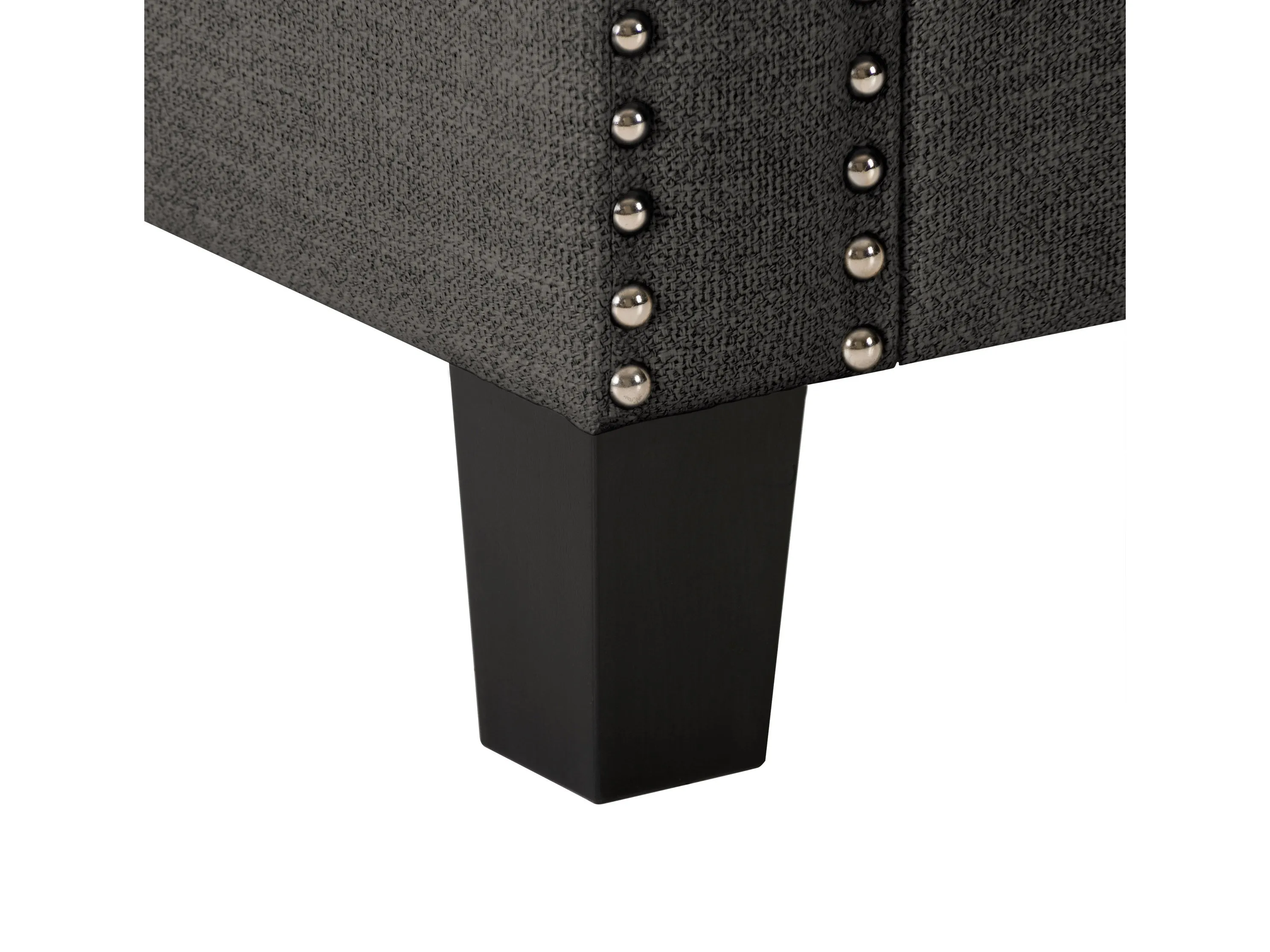 Dark Grey Storage Ottoman