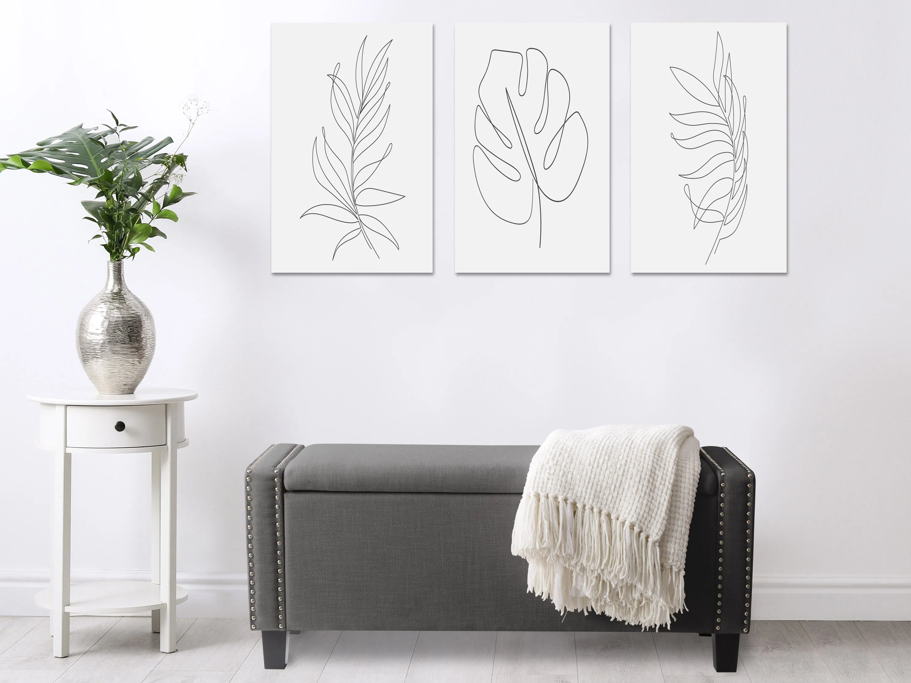 Dark Grey Storage Ottoman