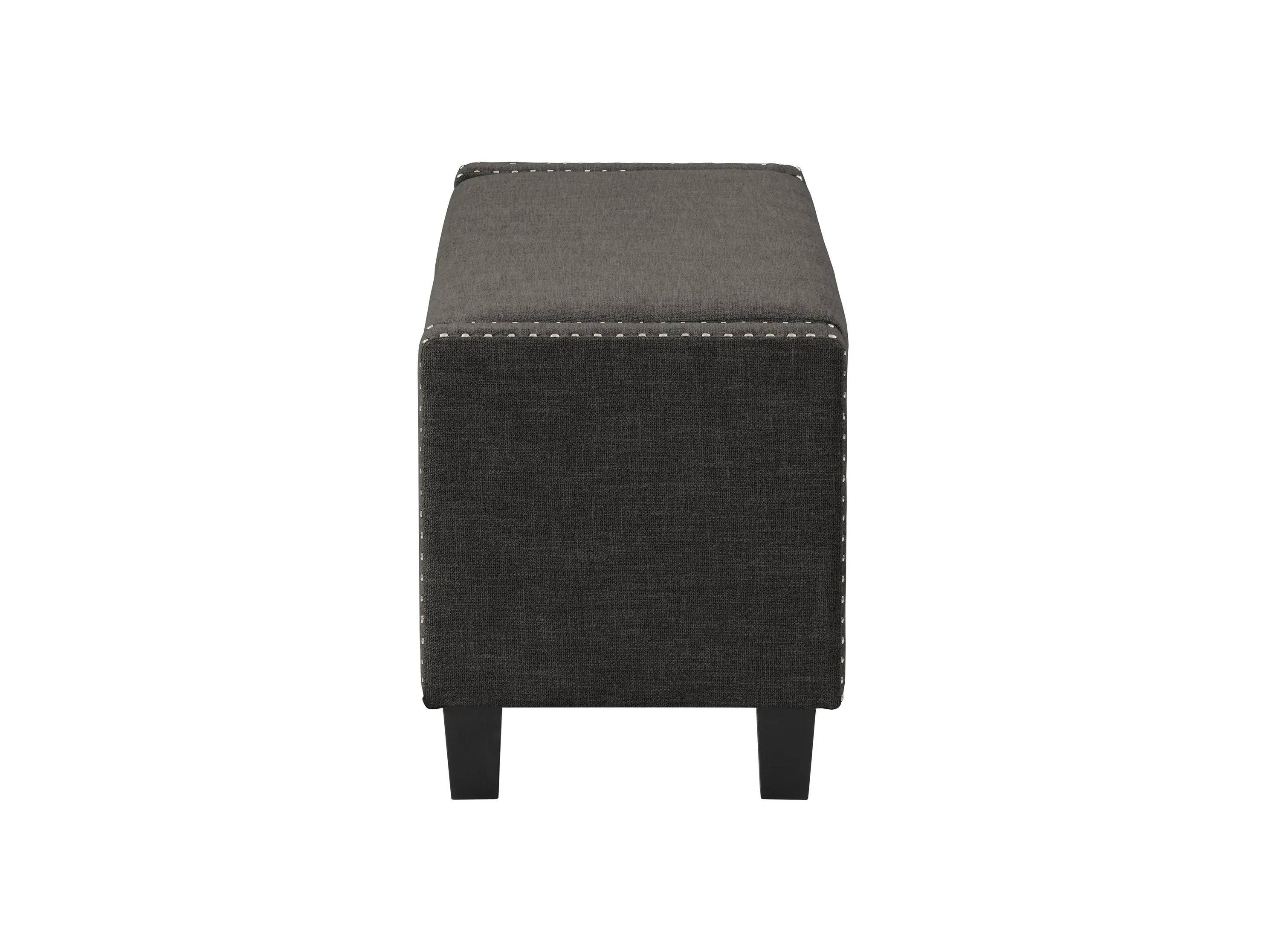 Dark Grey Storage Ottoman