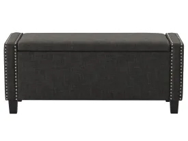 Dark Grey Storage Ottoman