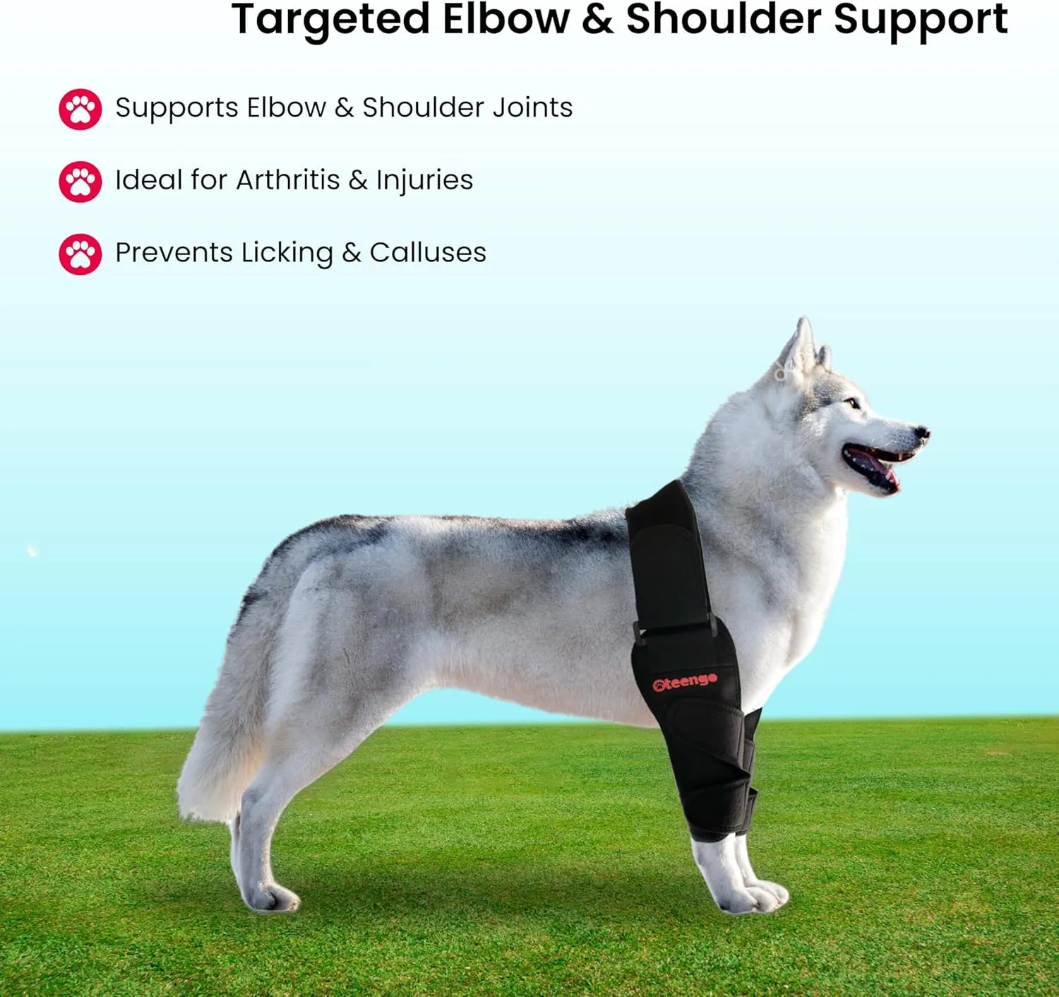 Dog Elbow Protector for calluses & Arthritis Brace  Hygroma Elbow Pads for Dogs. Dog Elbow Brace Front Leg Support, Dog Leg Brace Front. Shoulder brace. dogleggs dog elbow callus protector (Large)