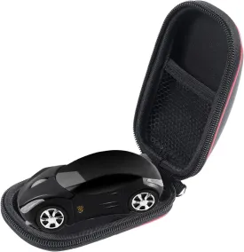 elec Space Wireless Mouse - Cool 3D Sports Car Shape Ergonomic Optical Mini Mouse for Kids, Laptop PC with Case (Black)