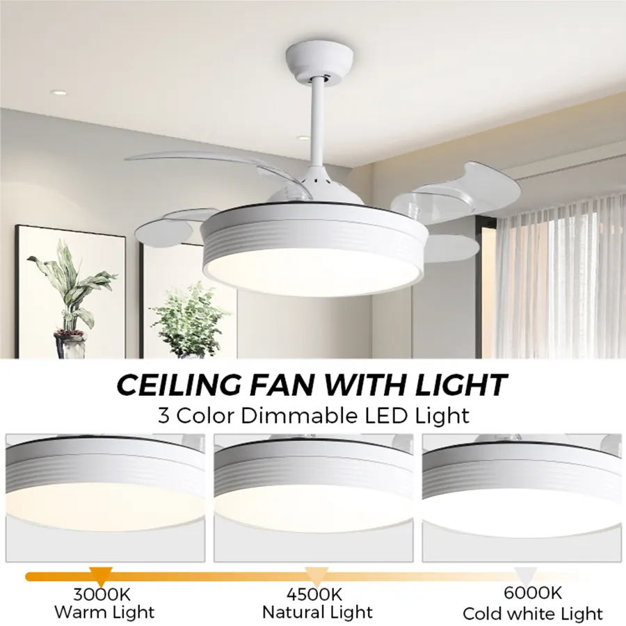 Eli Ceiling Fan   Retractable Blades
