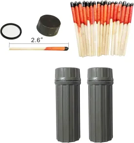 Emergency Fire Starter | Windproof & Waterproof Storm Matches with Waterproof Case & Wax Rope | Survival Gear for Camping, Hiking, Bushcraft, Hunting, Fishing, Outdoor, Power Outages, Bug Out Bag