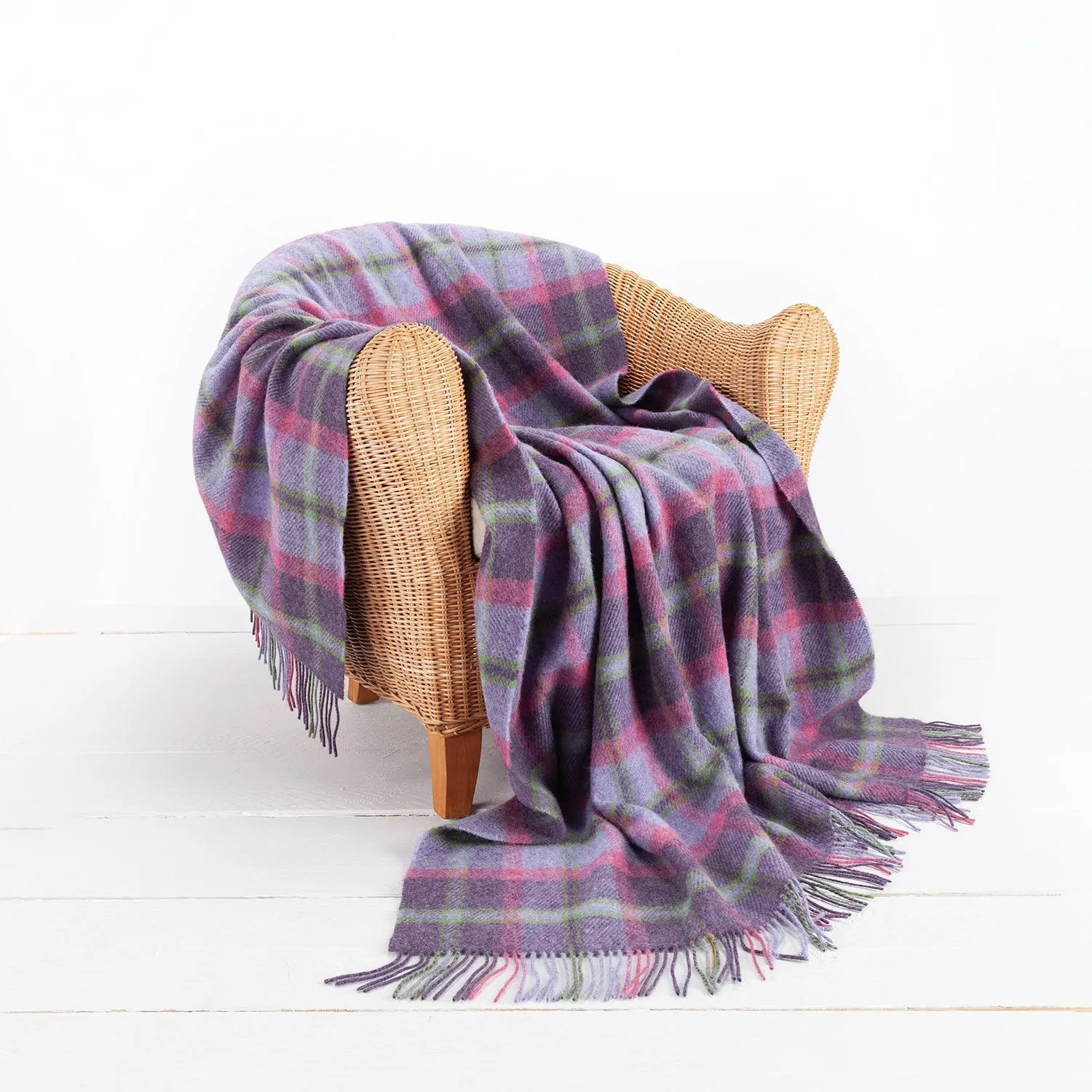 English Country Woollen Throw Heather