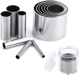 Fireboomoon 12 PCS Hole Hollow Punch Cutter Set with Storage Case,Stainless Steel Round Circle Ring Clay Cutters Ceramics Dotting Baking Indentation Mold Tools for Polymer Clay Pottery Handmade Craft