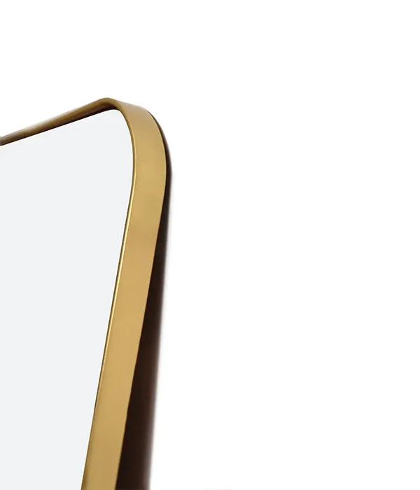 Full Length Rounded Rect Gold Mirror - Thin Frame