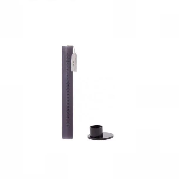 Grey Advent Calendar Candles with stand (Set of 9)
