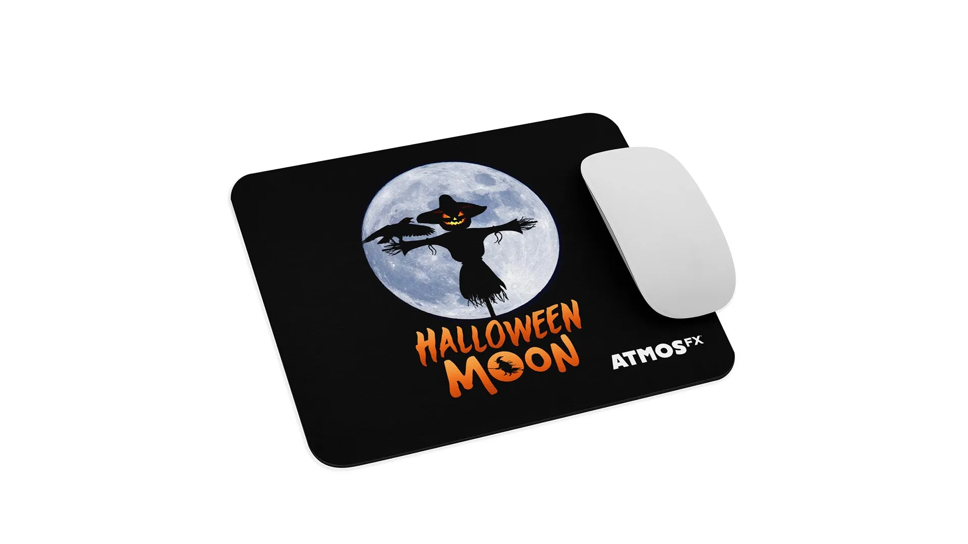 Halloween Moon Scarecrow Mouse Pad