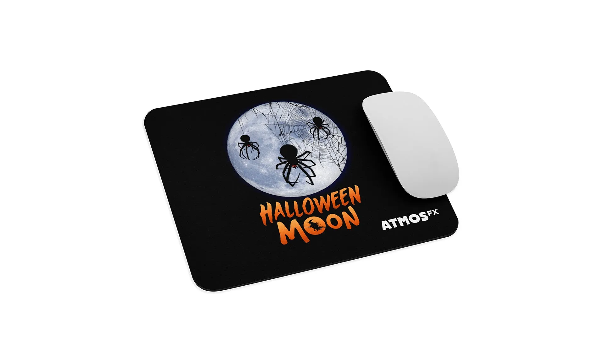 Halloween Moon Spider Mouse Pad