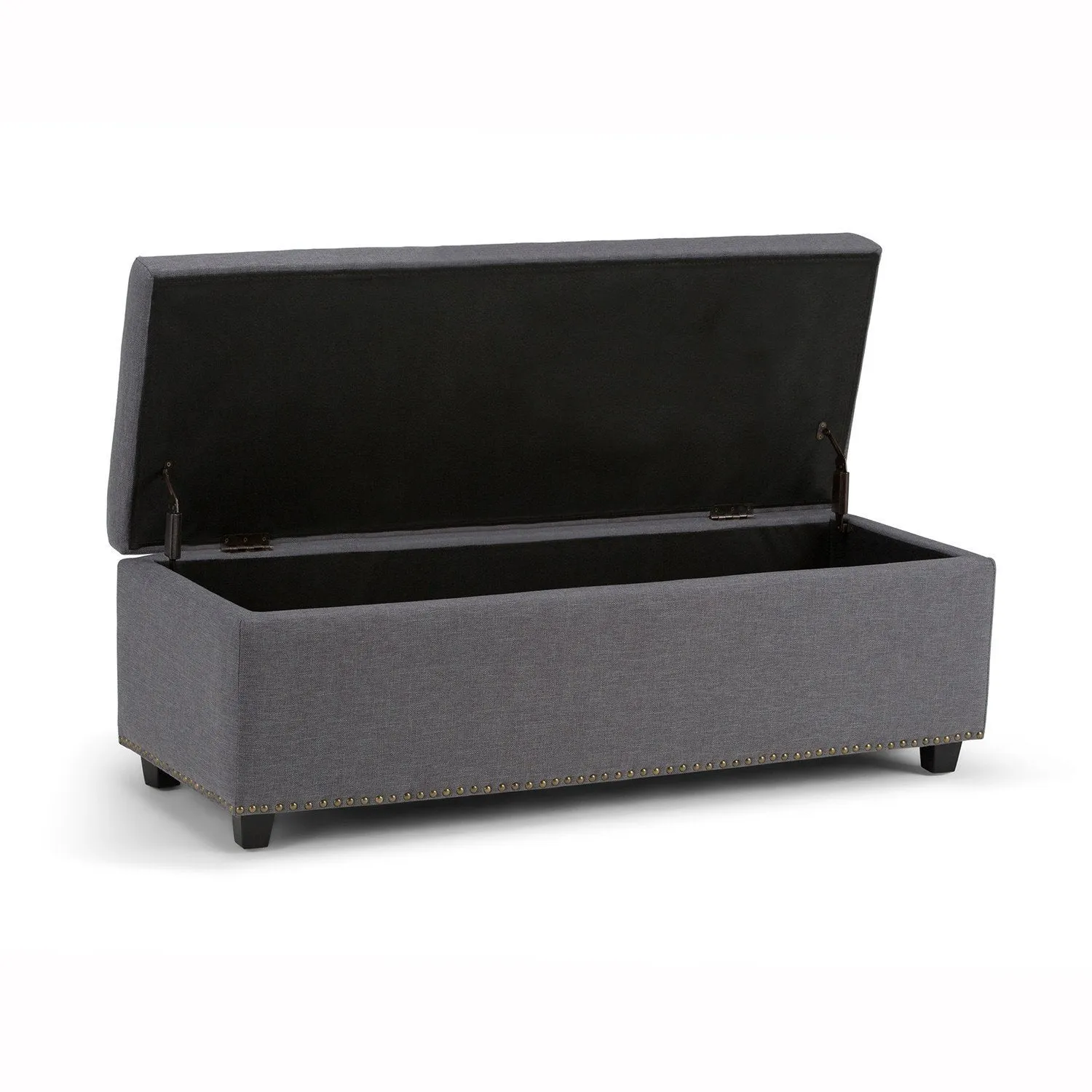 Hamilton Storage Ottoman in Linen